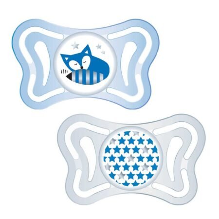 Пустушка Physio Light силіконова від 6 до 16 місяців 2шт. (хлопчик)