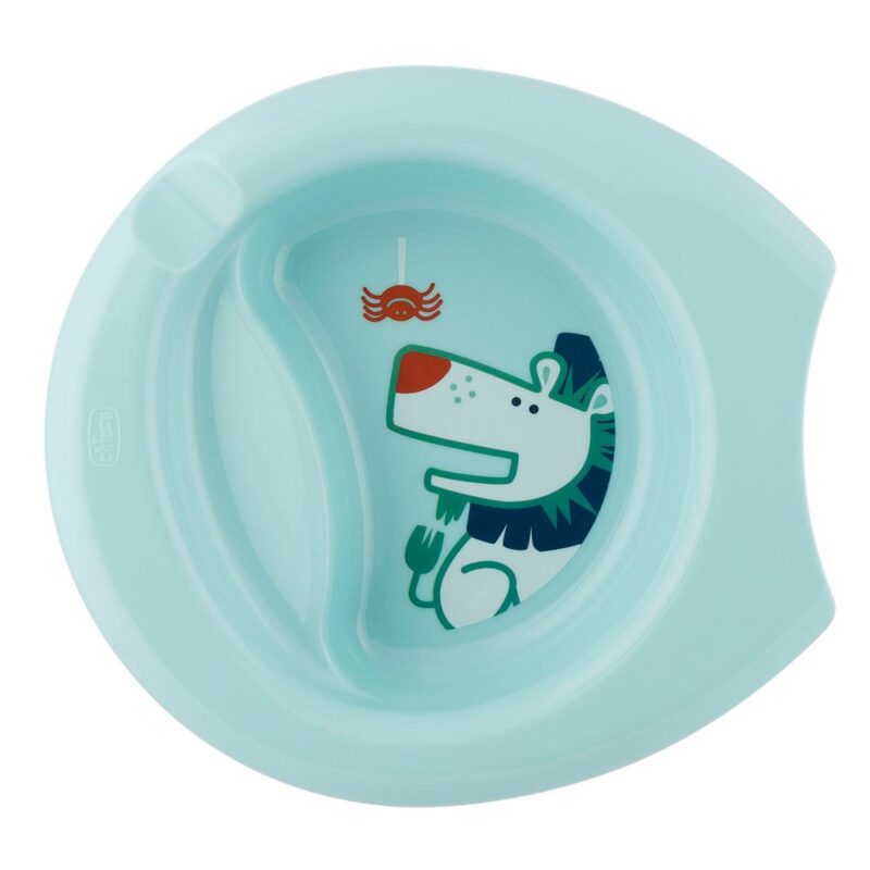 *EASY FEEDING PLATE*  від 6 місяців(тарілка блакитна)