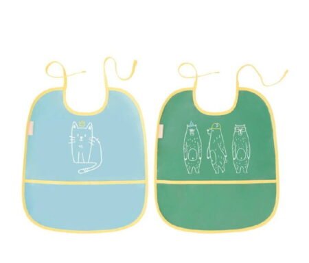 Слинявчики 2 шт., зелений і блакитний