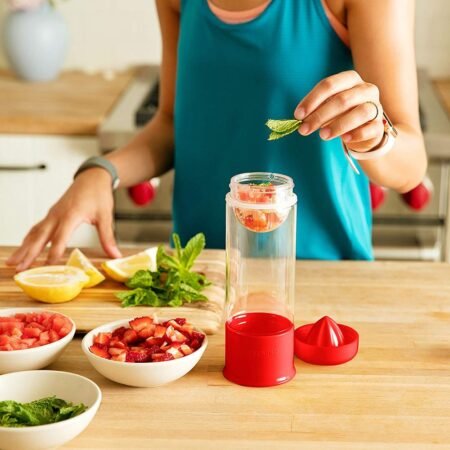 Чашка непроливна *Miracle 360 Fruit Infuser Cup*, 591 мл (червона) - Зображення 3