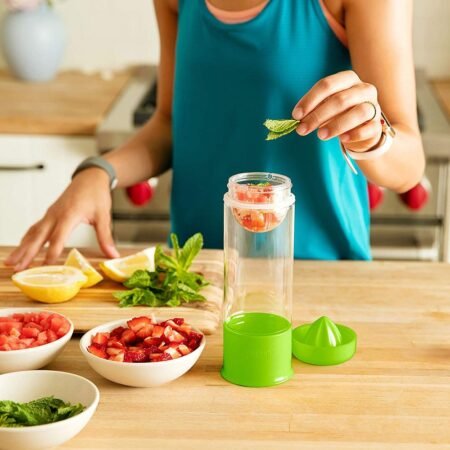 Чашка непроливна *Miracle 360 Fruit Infuser Cup*, 591 мл (зелена) - Зображення 3