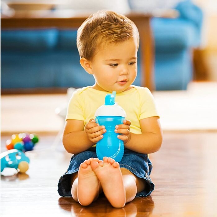 Пляшка непроливна *Flip Straw* (Click Lock) 266мл. кол. блакитний - Зображення 3