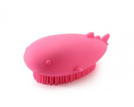 Силиконовая губка Кит, розовая - Babyhood