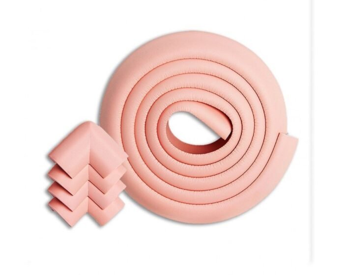 Набор защитные уголки 4 шт. и защитная лента 2 м, розовый - Babyhood - Зображення 1