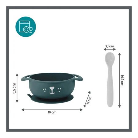 Набір тарілка на присосці і ложка TAST'ISY, синій (15 - 24 міс.) - Зображення 2