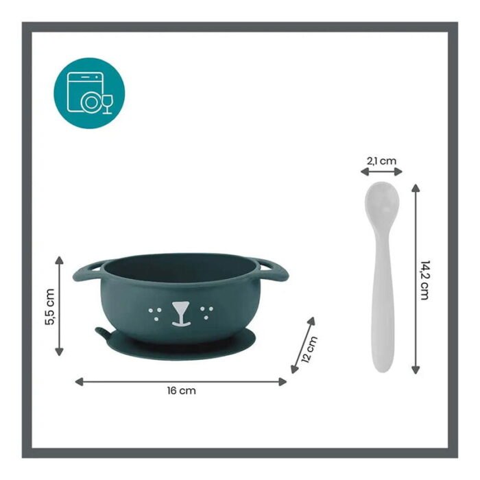 Набір тарілка на присосці і ложка TAST'ISY, синій (15 - 24 міс.) - Зображення 2