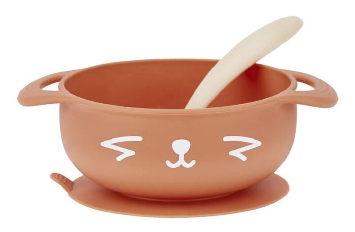 Набір тарілка на присосці і ложка TAST'ISY, теракотовий (15 - 24 міс.) - Зображення 1