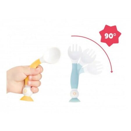 Гнучкі ложка та виделка для навчання - Зображення 2