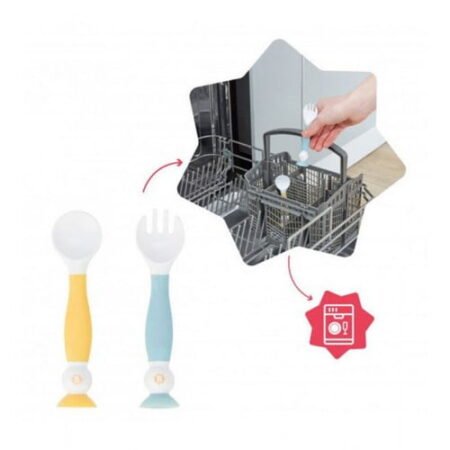 Гнучкі ложка та виделка для навчання - Зображення 3