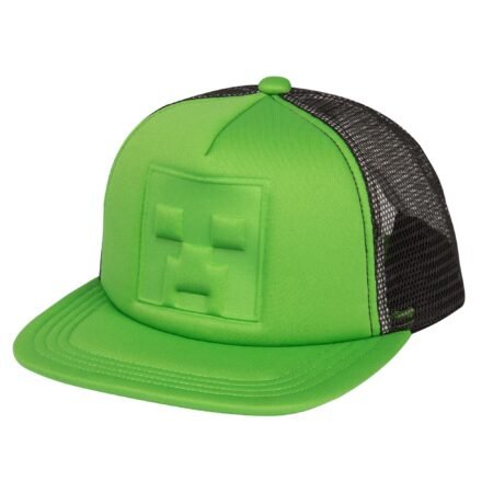 Бейсболка Minecraft Who’s Deboss Creeper Youth Snap Back Hat-One Size-Green