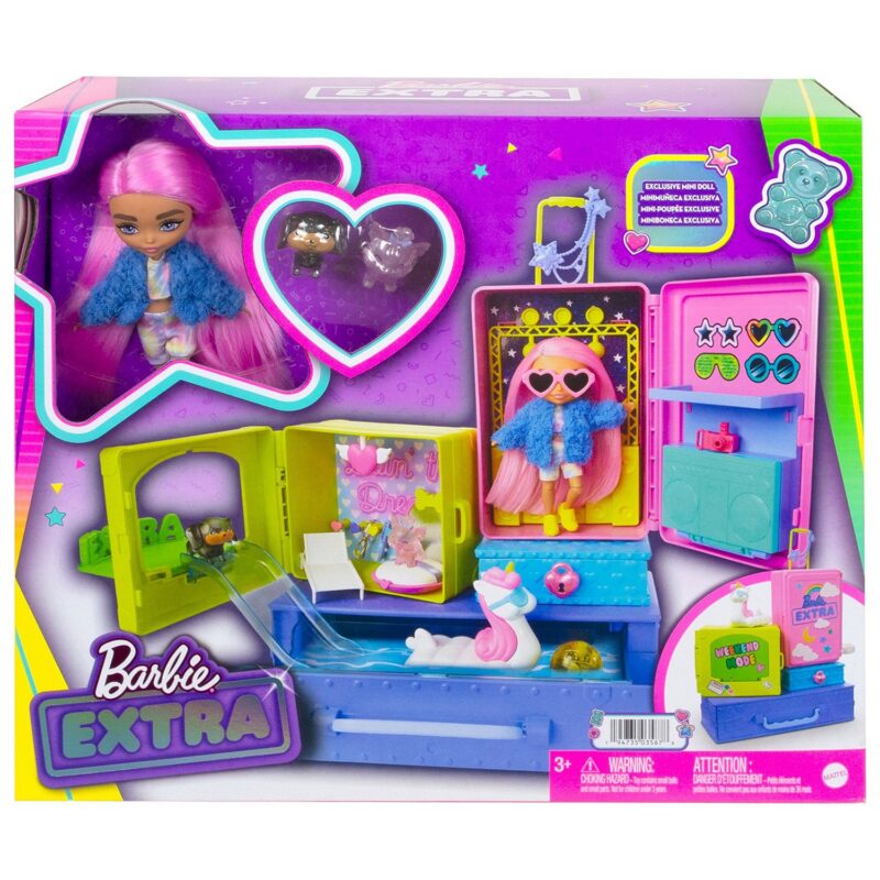 Barbie Extra set + a small doll + animals