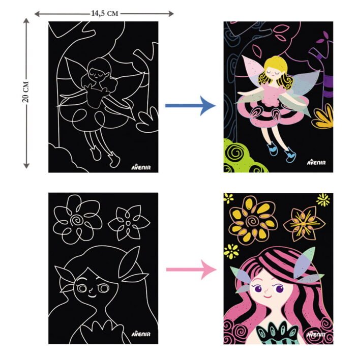 6004008 Набір для творчості, скретч-арт *Феї*, 8 розмальовок - Зображення 3