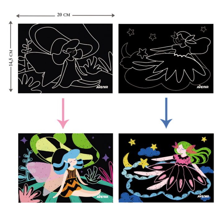 6004008 Набір для творчості, скретч-арт *Феї*, 8 розмальовок - Зображення 2