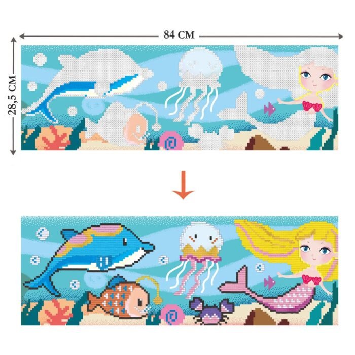 6004042 Набір для творчості, картина за номерами, арт-пікселі *Під водою*, 10000 елементів - Зображення 3