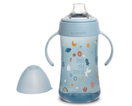 Чашка з силіконовим носиком, 270 мл,+4 місяці, *Лісові історії*/голуба (8426420071499)