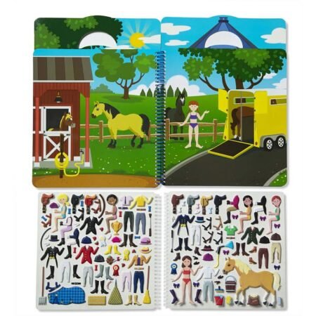 Об'ємні багаторазові наліпки *Клуб верхової їзди* Melissa&Doug (MD19410) - Зображення 3