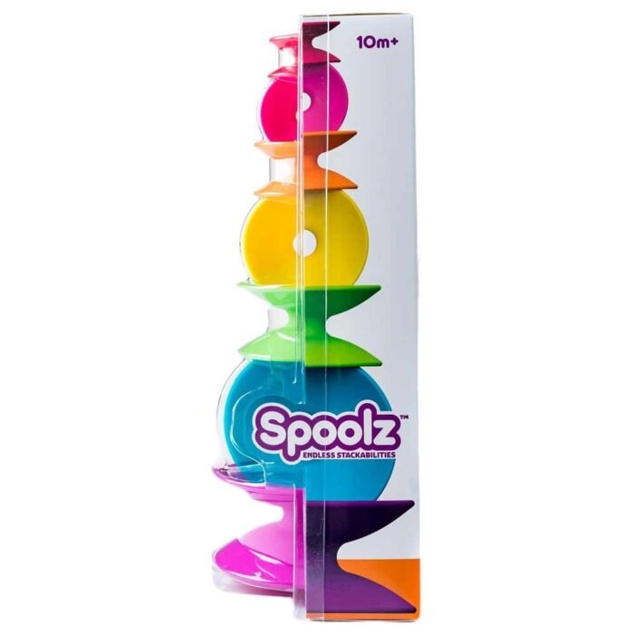 Пірамідка Башта з кольорових котушок Fat Brain Toys Spoolz  (F181ML) - Зображення 1