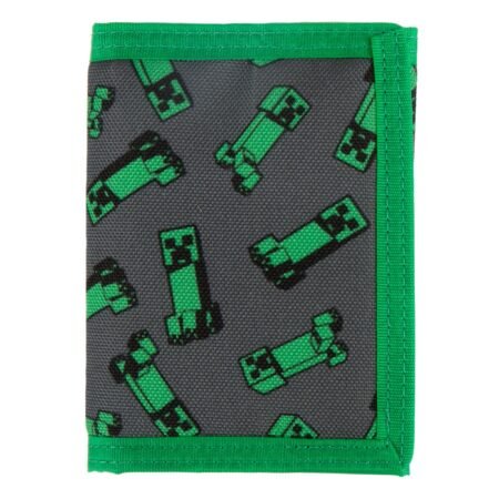 Гаманець Minecraft Creeper Crowd Tri-Fold Green