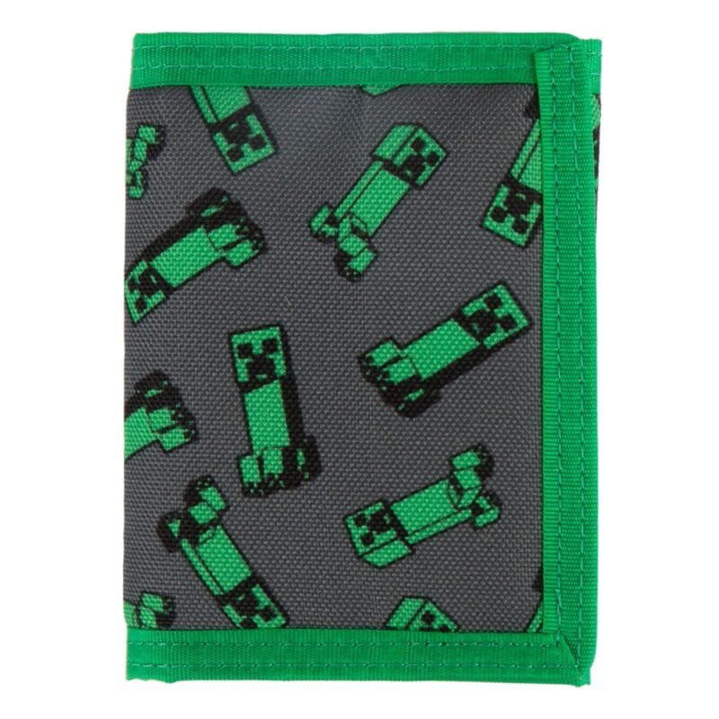 Гаманець Minecraft Creeper Crowd Tri-Fold Green