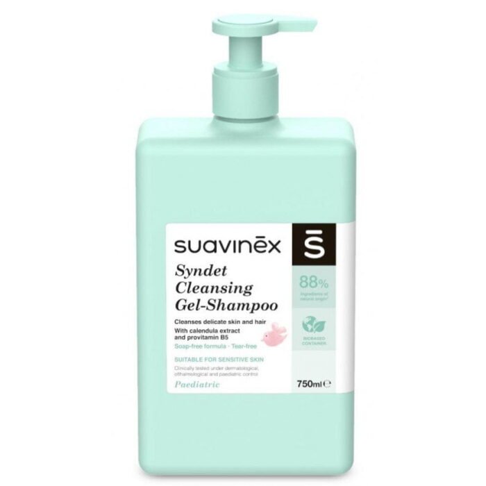 Гель-шампунь для малюків SYNDET, 750 мл, Suavinex (8426420066907) - Зображення 1