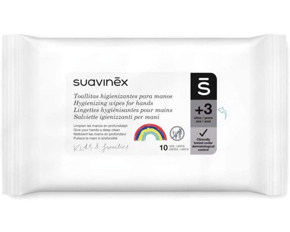 Серветки з антисептичним ефектом, 10 шт, Suavinex (8426420075282)