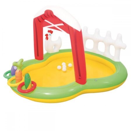 Ігровий центр BW 53065 Ферма, 121л,надув. ігрушки,злив.клапан,ремкомплект,від 2 років,175-147-102см