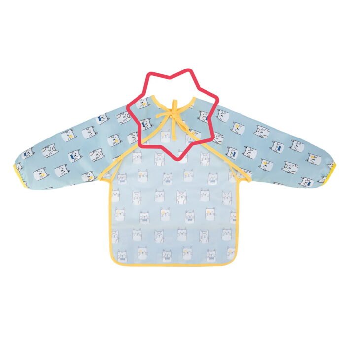 Нагрудник з довгими рукавами, синій - Зображення 3