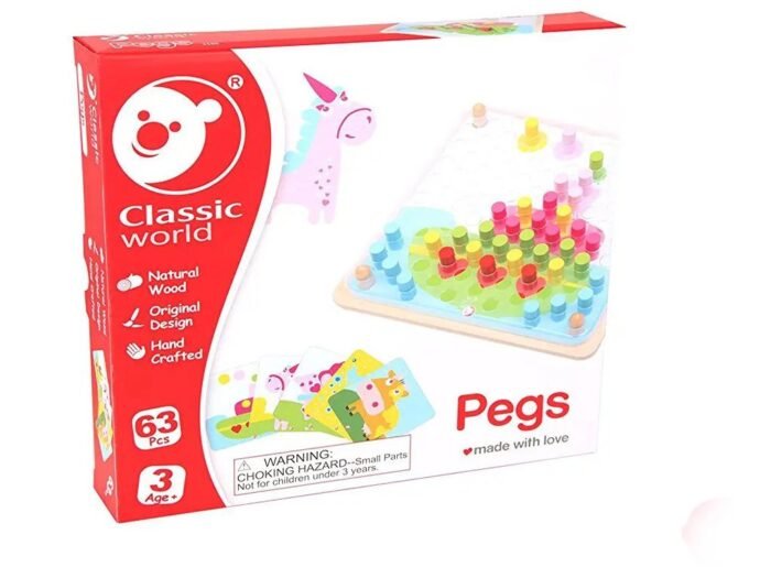 Мозайка-конструктор Цветные колышки - Зображення 1