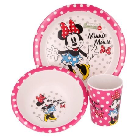 Набір посуду STOR GOLD 3 PCS SET WITH RIM MINNIE MOUSE GLAM DOTS - Зображення 2