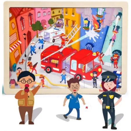 Дерев'яний пазл *Пожежна машина*  120395