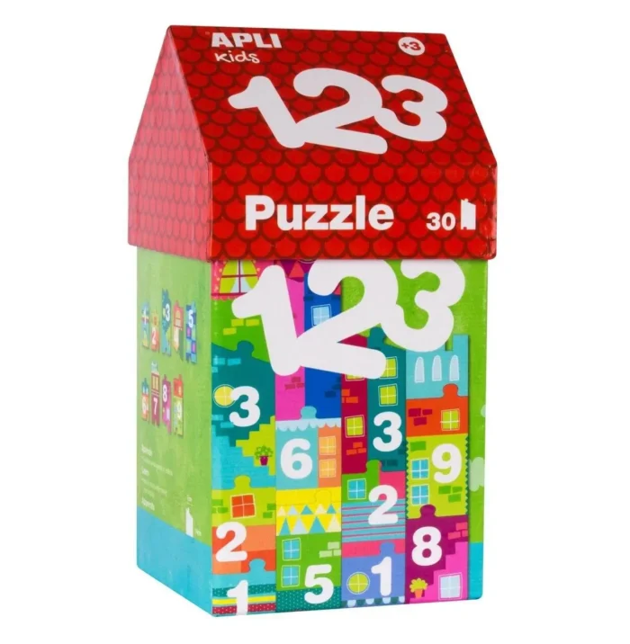 Пазл для обучения счету *Строим дом. Один, два, три* 30 элементов - Зображення 1