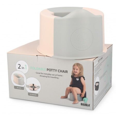 Горщик дитячий компактний Buubla - pink/grey, рожевий/сірий