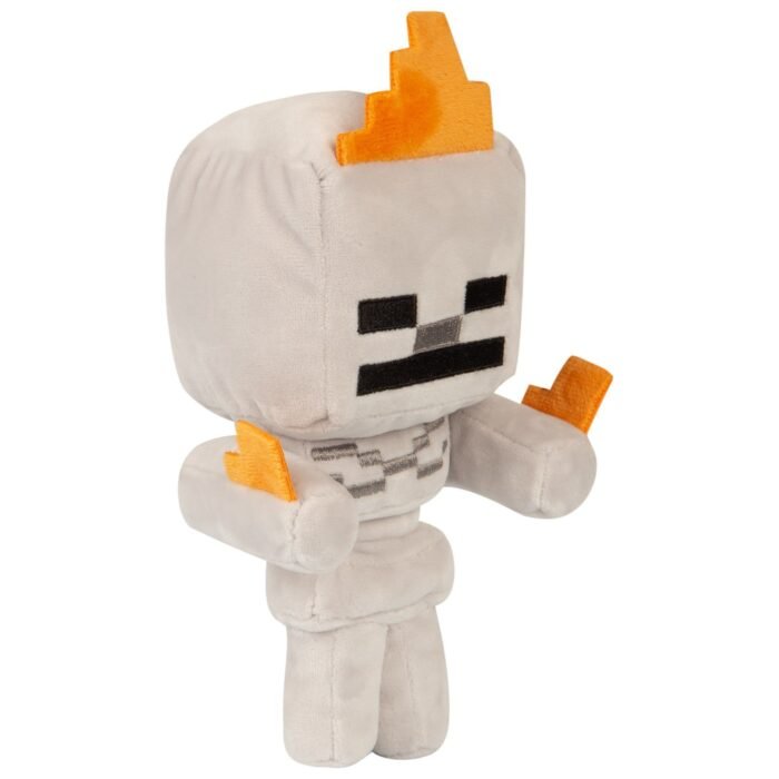 plyusheva-igrashka-minecraft-happy-explorer-skeleton-on-fire-plush-gray-jinx Плюшева іграшка Minecraft Happy Explorer Skeleton On Fire Plush Gray - Зображення 1