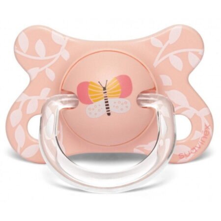 Пустушка фізіологічна, -2-4 місяці, *Крилаті історії*/рожеві метелики (8426420052801)