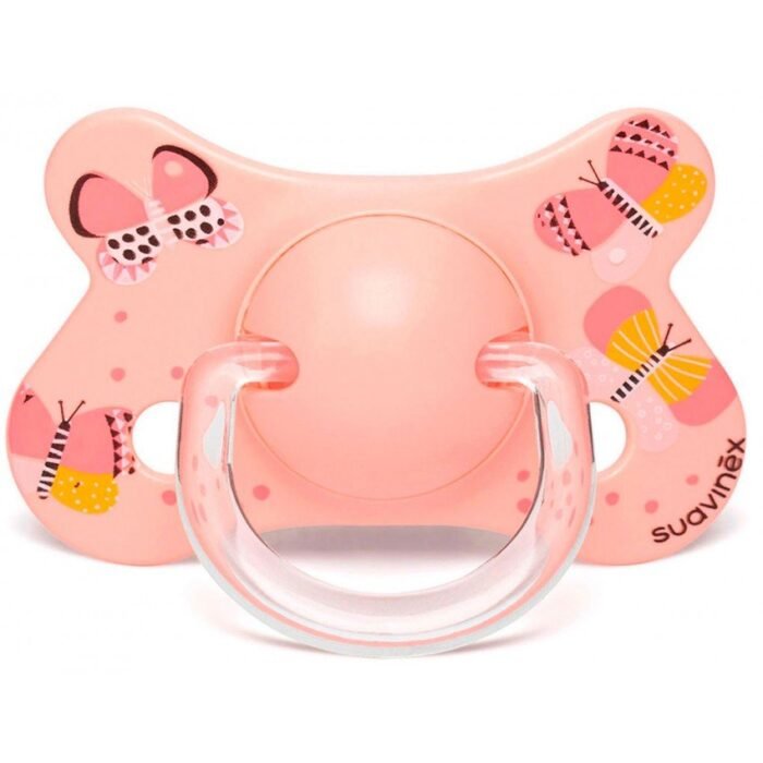 Пустушка анатомічна, 4-18 місяців, *Крилаті історії*/рожеві метелики (8426420052566) - Зображення 1