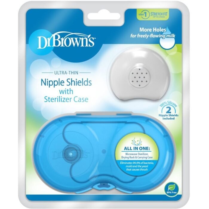 Силіконові накладки для сосків, розмір 1 (до 24 мм), 2 шт.в контейнері для зберігаеея та стерилізації - Зображення 1