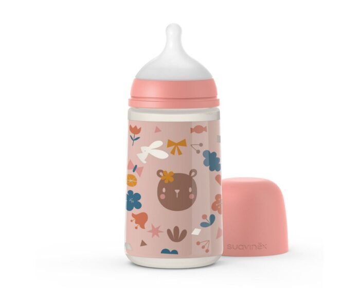 Пляшечка, 270 мл, фізіологічна соска середній потік, *Лісові історії*/рожева (8426420072397) - Зображення 2