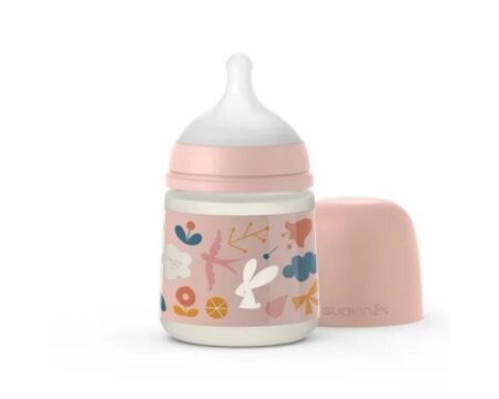 Пляшечка, 150 мл, фізіологічна соска повільний потік, *Лісові історії*/рожева (8426420072373) - Зображення 2