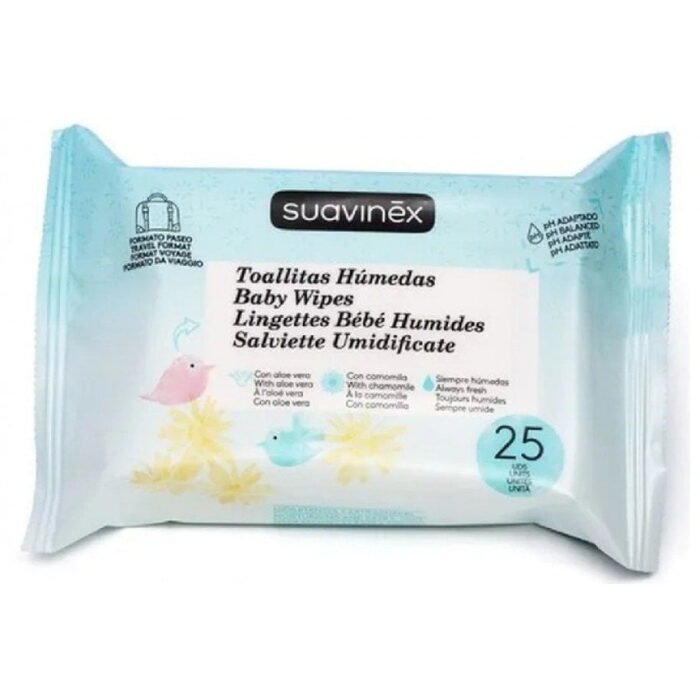 Гігієнічні серветки, 25 шт., Suavinex (8426420802024) - Зображення 1