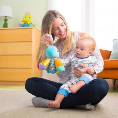 М'яка іграшка-підвіска Lamaze Восьминіг із пискавкою і дзеркальцем (L27514) - Зображення 2