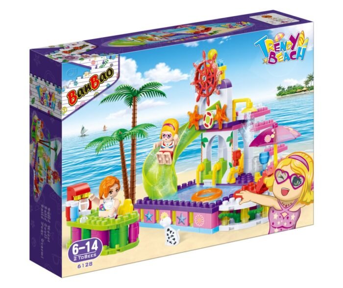 3869331658_w640_h640_3869331658 Конструкторт *Модний пляж* (205 елм.) Аквапарк / Banbao - Зображення 1