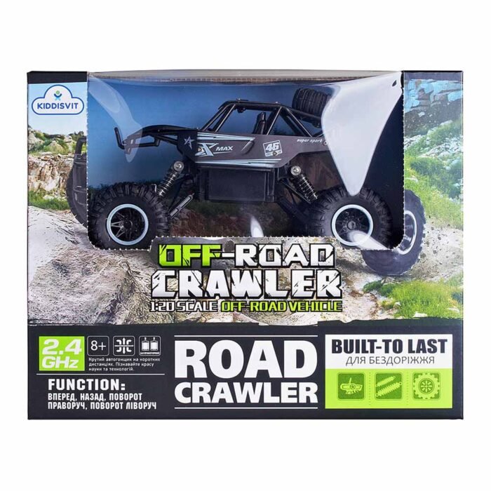 Автомобиль OFF-ROAD CRAWLER на р/у – ROCK SPORT (черный, аккум. 3,6V, метал. корпус, 1:20) - Зображення 1