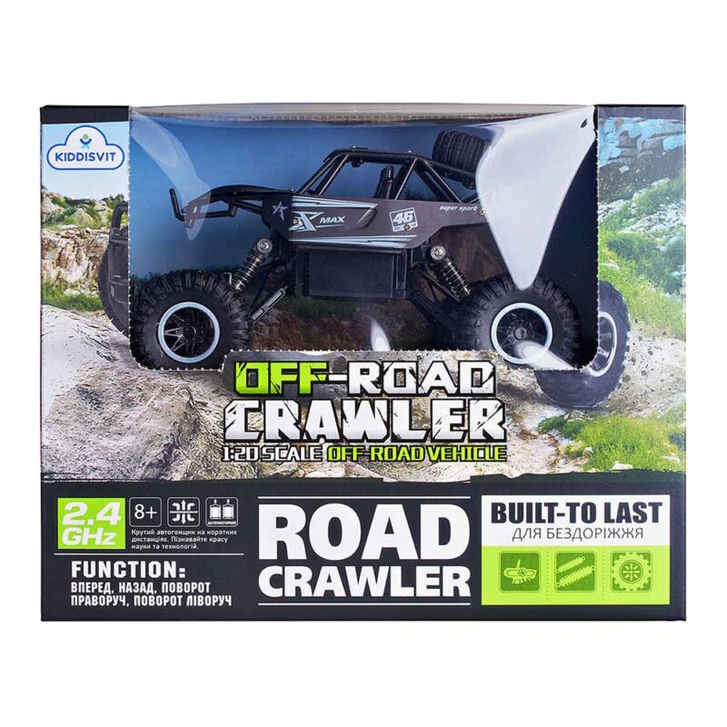 Автомобиль OFF-ROAD CRAWLER на р/у – ROCK SPORT (черный, аккум. 3,6V, метал. корпус, 1:20)