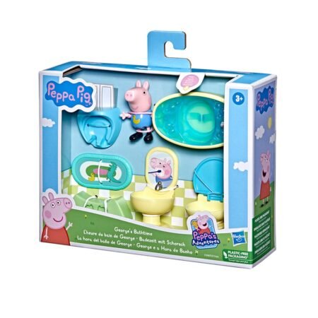 Ігровий набір Peppa - ВАННА КІМНАТА (меблі, фігурка Джорджа)