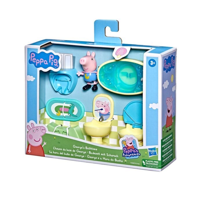 Ігровий набір Peppa - ВАННА КІМНАТА (меблі, фігурка Джорджа) - Зображення 1