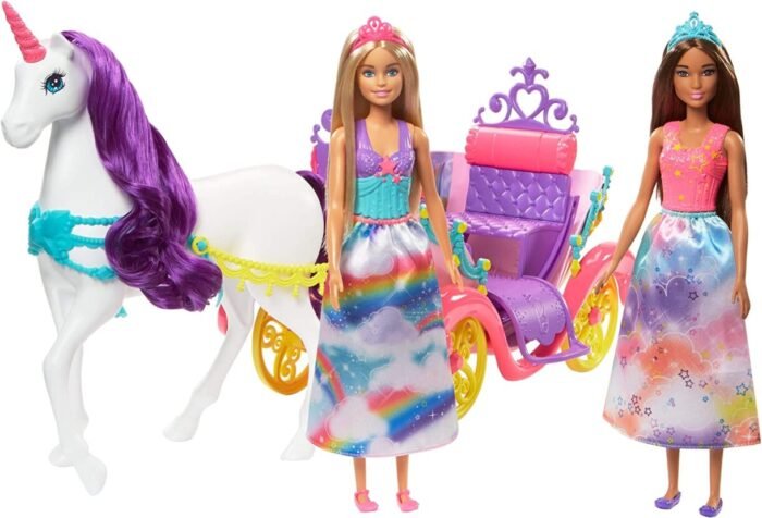 Ігровий набір Barbie Dreamtopia карета з єдинорогом та ляльками - Зображення 2