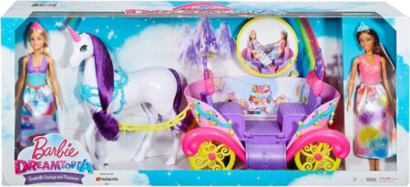Ігровий набір Barbie Dreamtopia карета з єдинорогом та ляльками