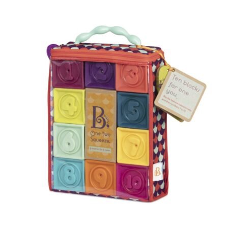 Развивающие силиконовые кубики - ПОСЧИТАЙ-КА! (10 кубиков,  в сумочке)