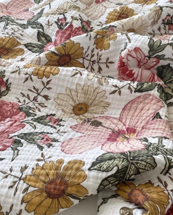 Плед мусліновий Квіти сканді - Зображення 2