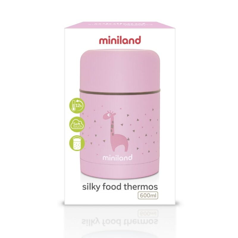 Термос пищевой розовый SILKY FOOD THERMOS PINK 600ML